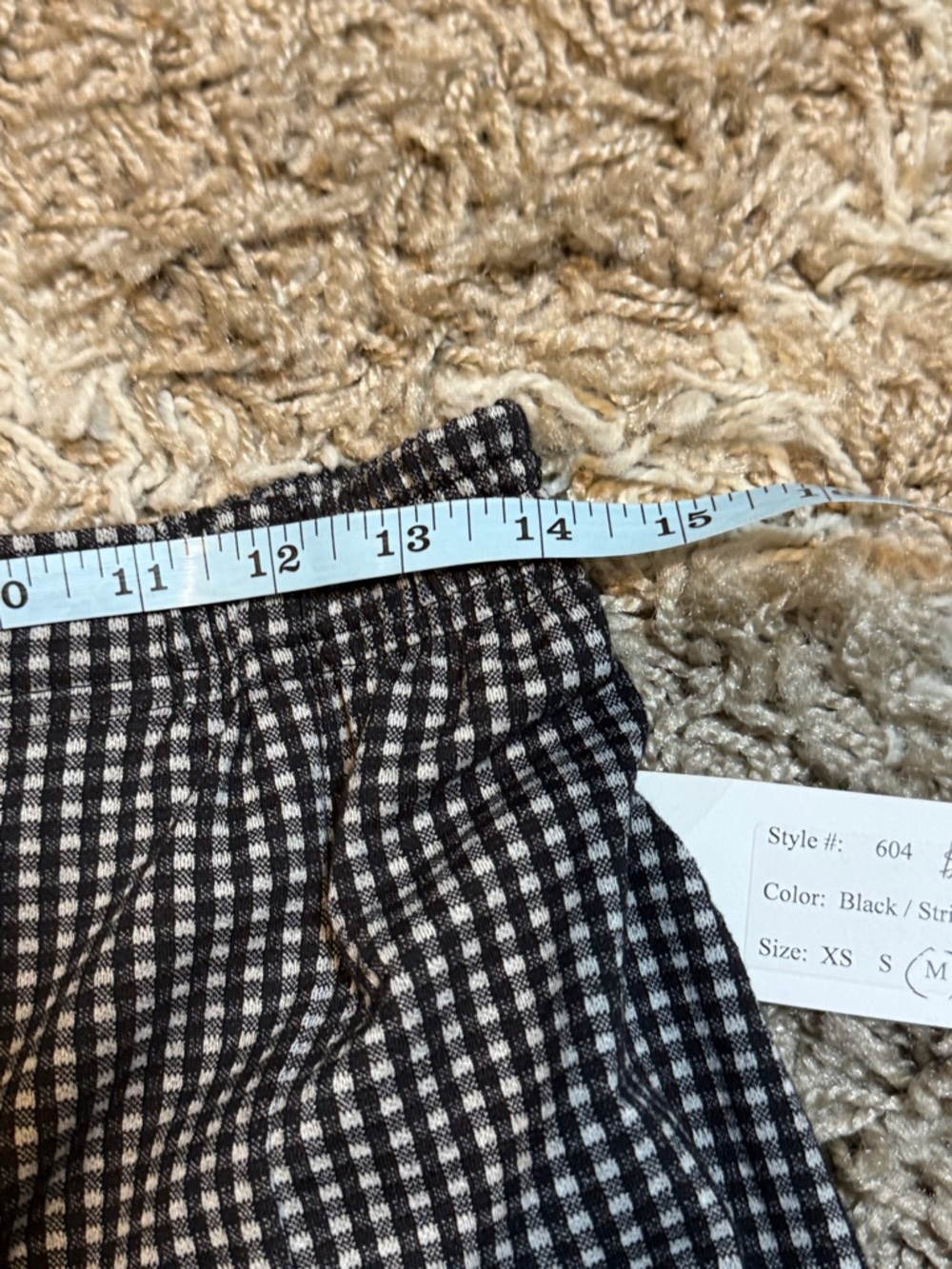 NWT XIAO Black & Gray Gingham Lantern Lagenlook Pants size Medium - Picture 8 of 12